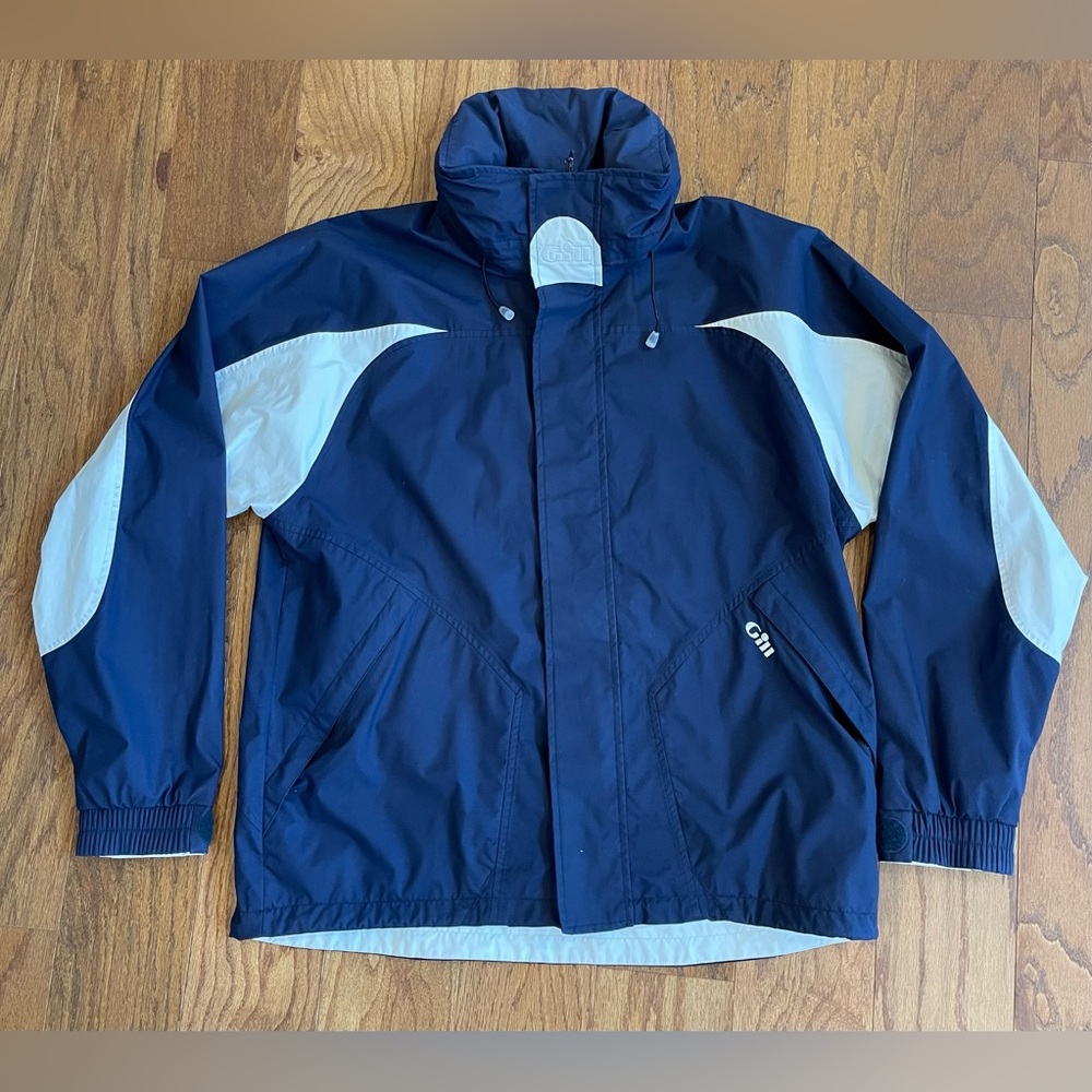 Gill Coast Lite Sailing angler Windbreaker Hoodie Jacket size L.